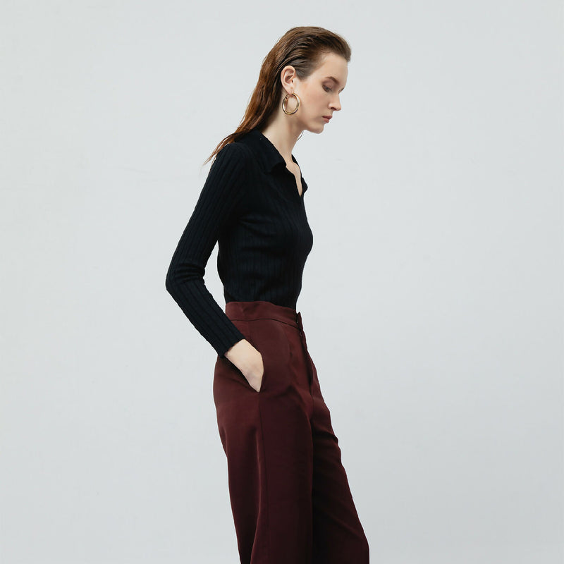 ZOE MAROON TAILORED PANTS 3