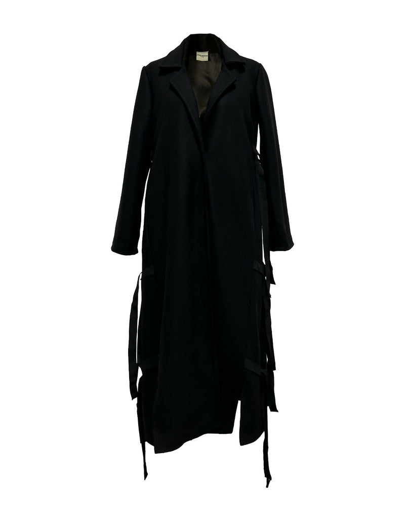 Wool straps coat