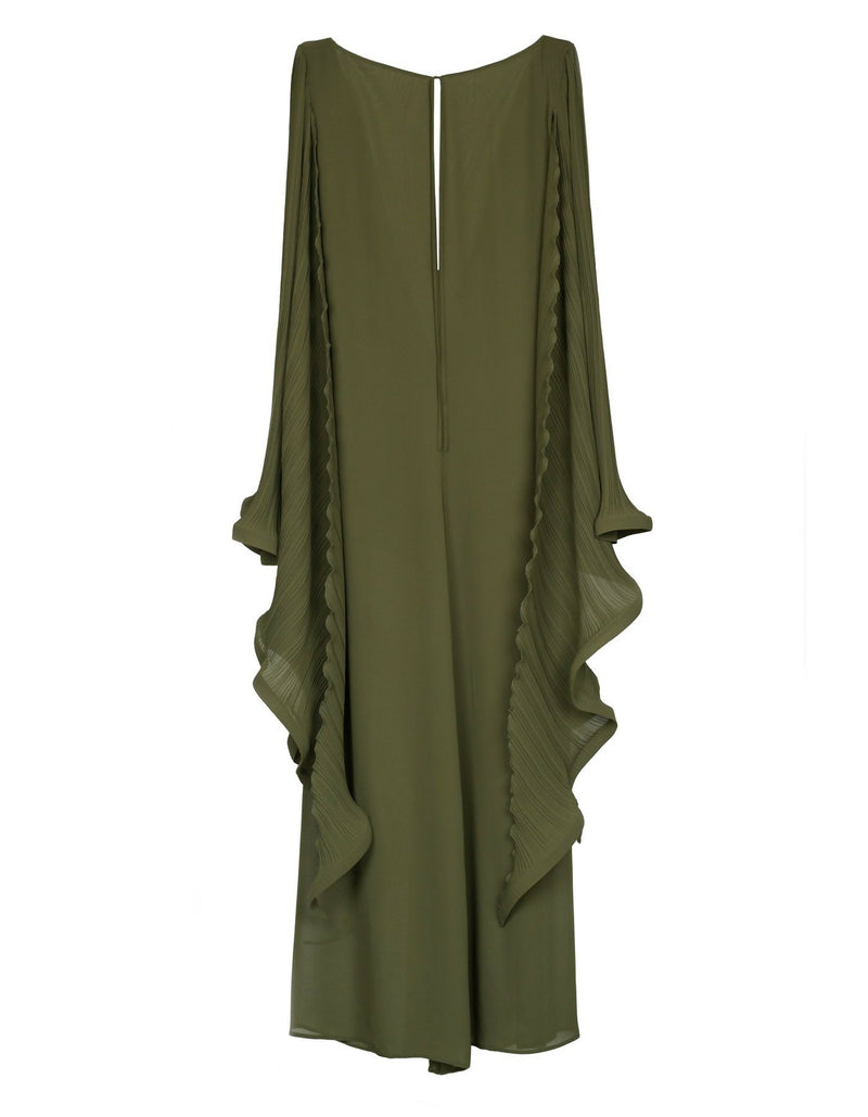 Oversized plisse chiffon jumpsuit