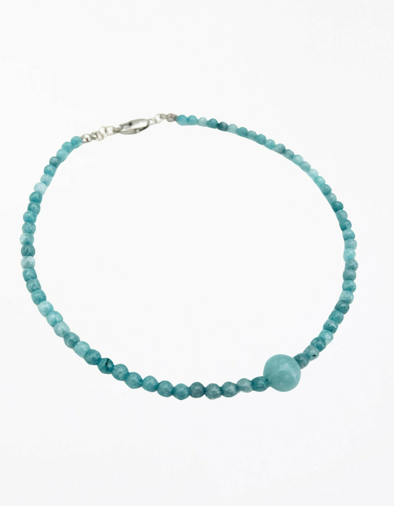 Cari Blue Chalcedony Collar Necklace