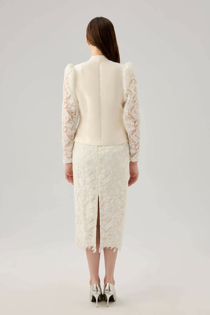 Lace tailoring jacket