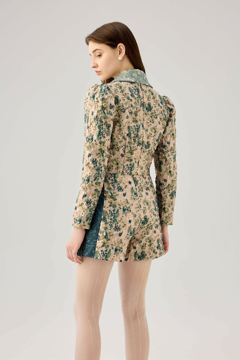 Floral cropped jacket