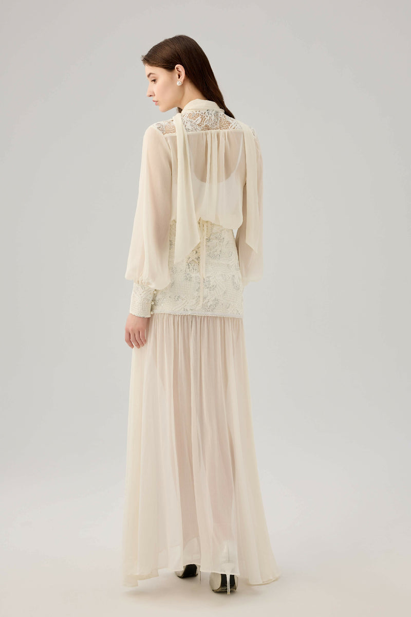 Chiffon lace shirt