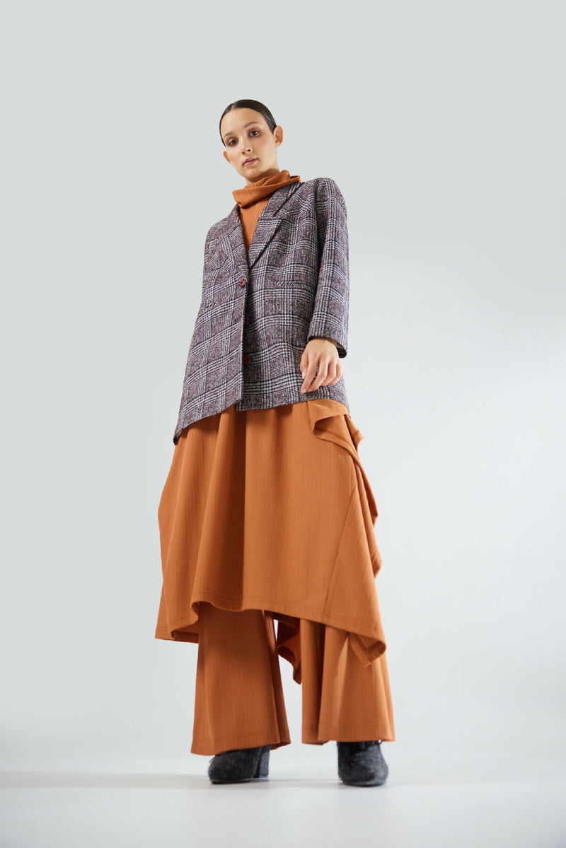 Asymmetrical Sleeveless Long Dress Terracotta