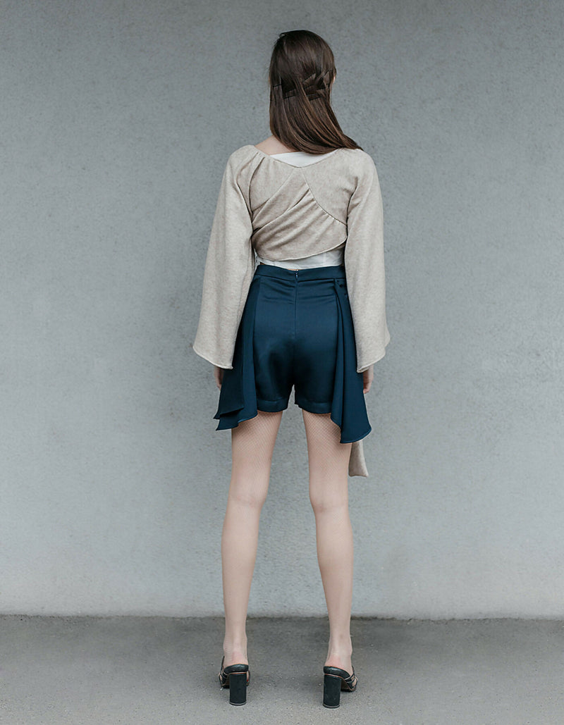 Dark Blue Flutter Shorts