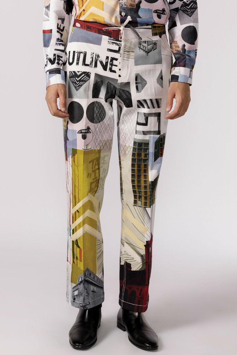 Bauhaus mosaic printed pants