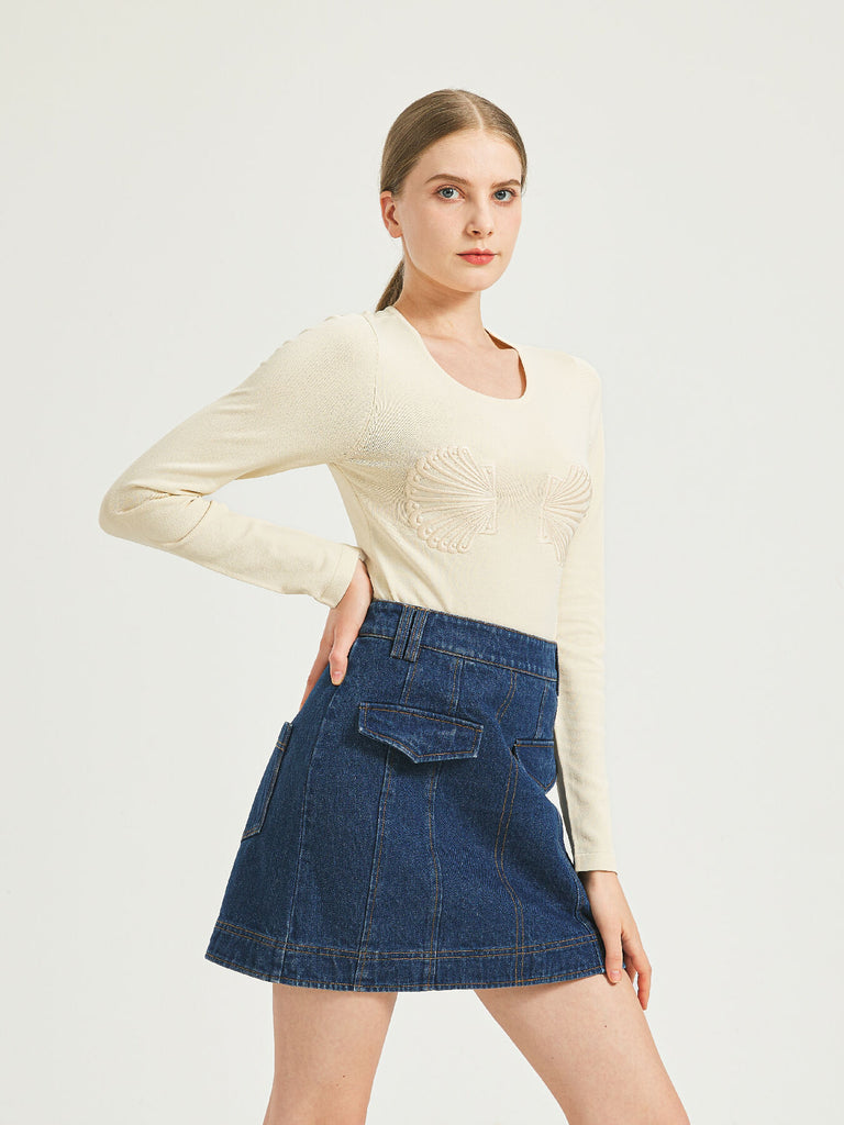 Nina Denim Mini Skirt