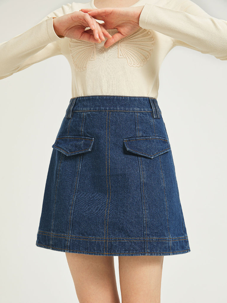 Nina Denim Mini Skirt