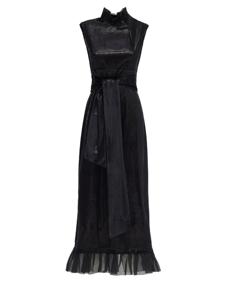 Cocktail Glam Velvet Dress Black