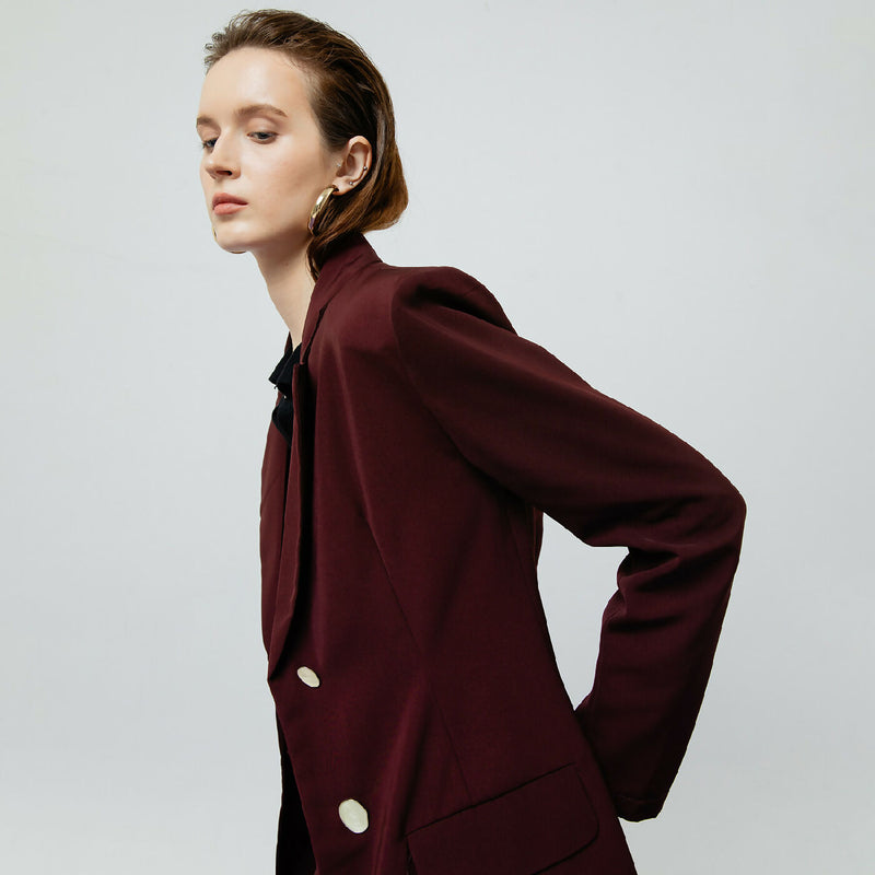 ZOE MAROON BLAZER 2