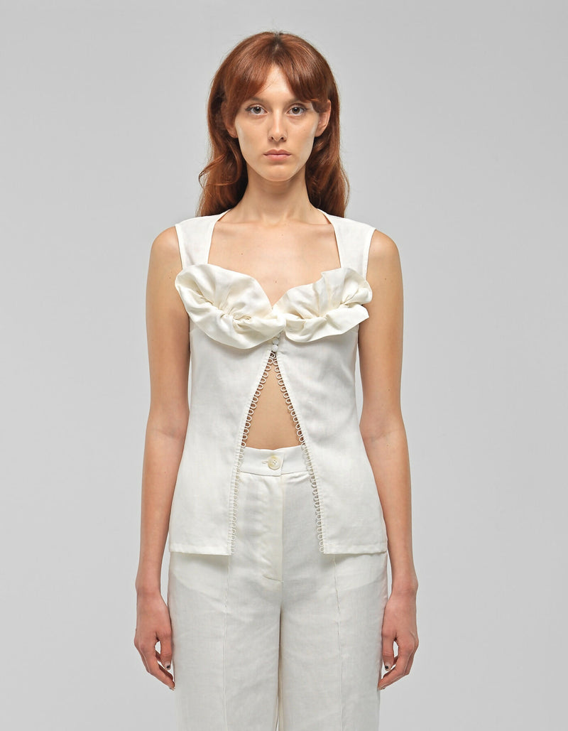 Primrose White Linen Set