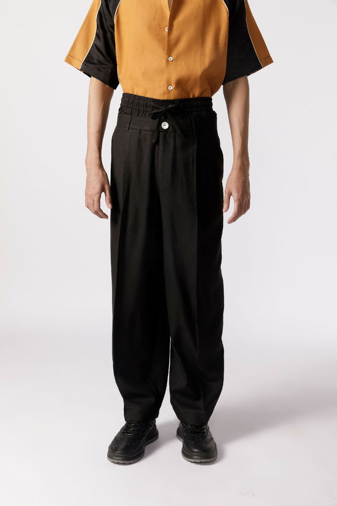 Double waist baggy pants