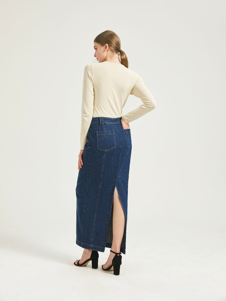 Sienna Denim Maxi Skirt