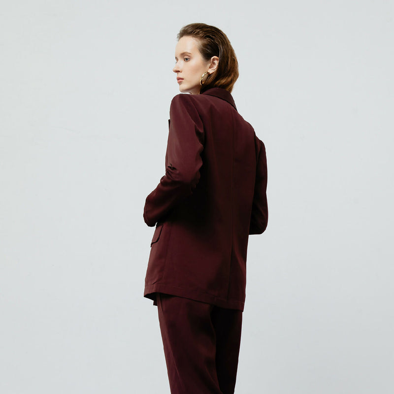 ZOE MAROON BLAZER 9