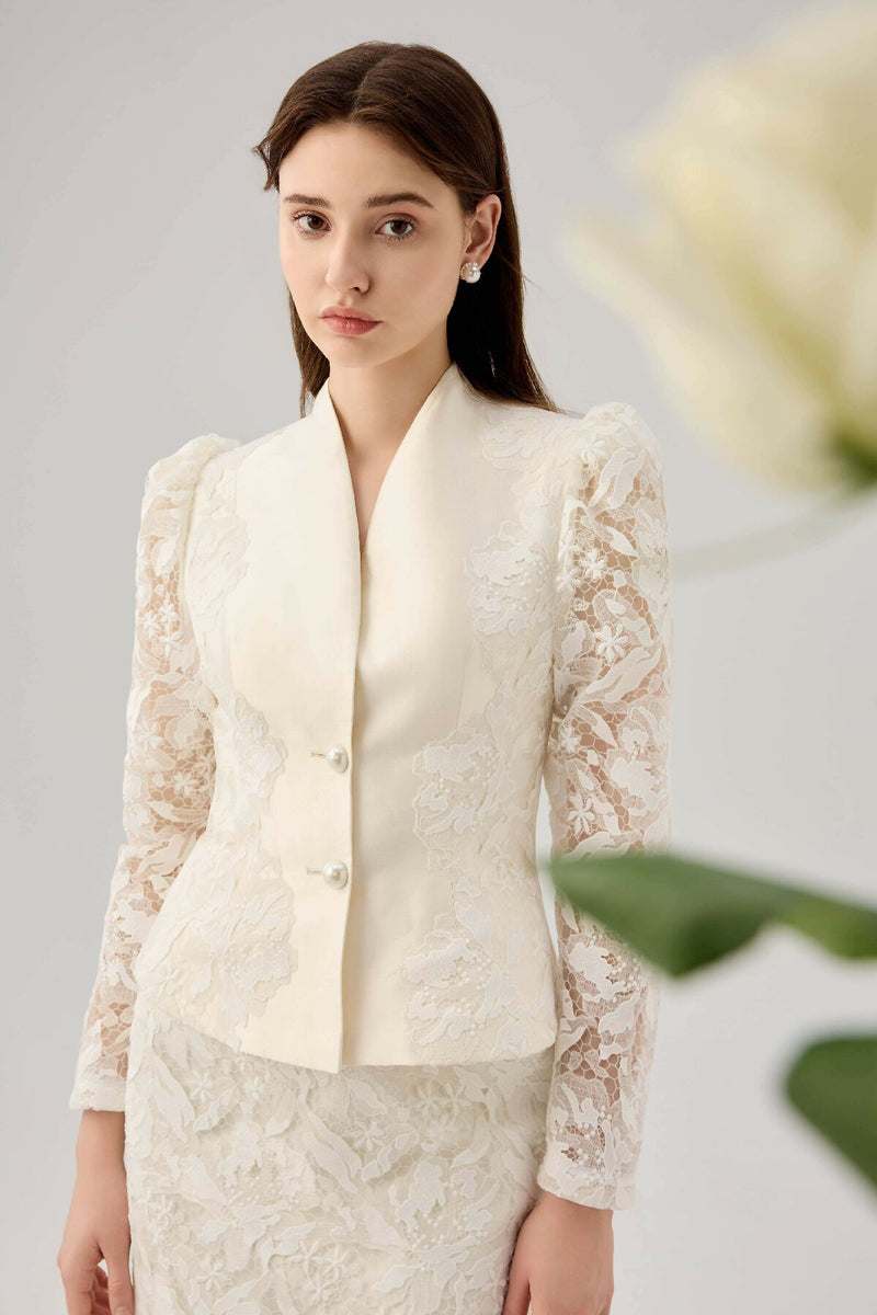 Lace tailoring jacket