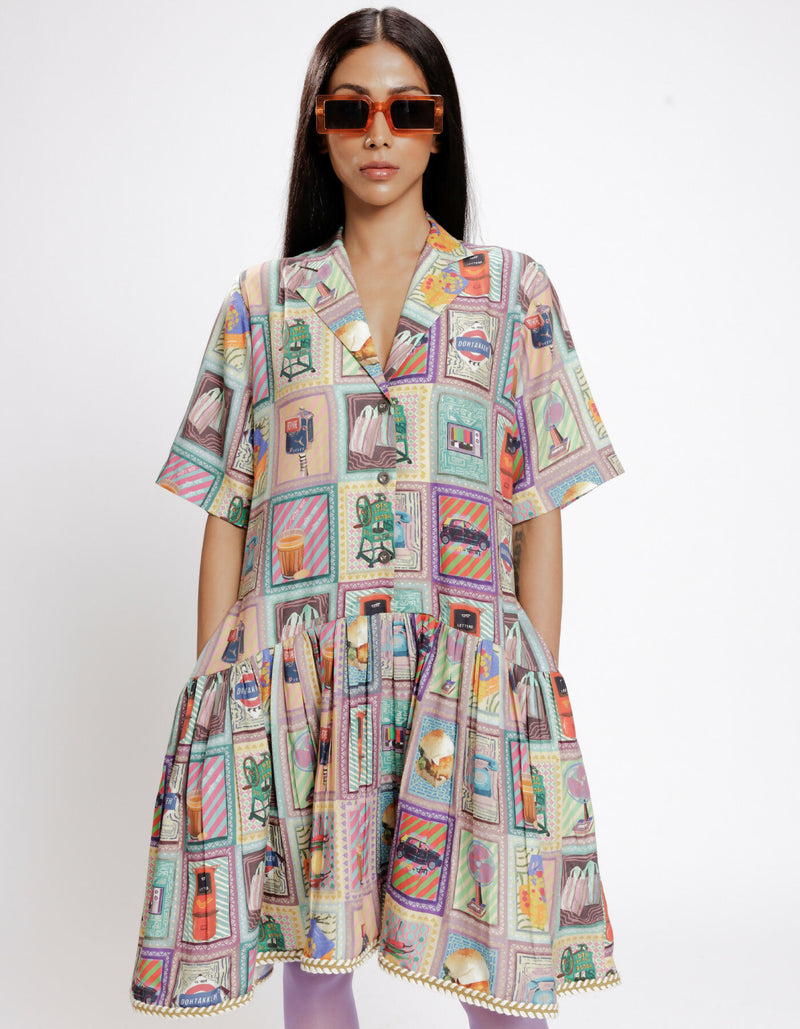 KAALI PEELI SHIRT DRESS