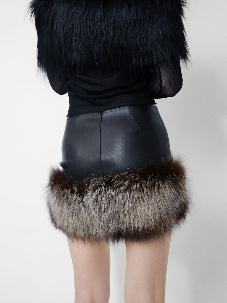 FOX FUR Bussle Skirt