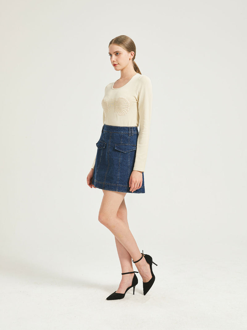 Nina Denim Mini Skirt