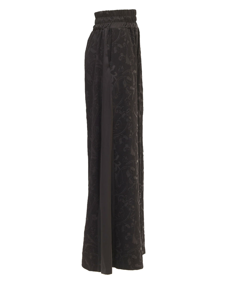 Jacquard Palazzo Pants Black