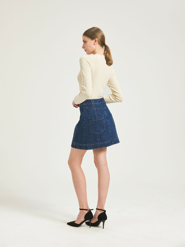 Nina Denim Mini Skirt