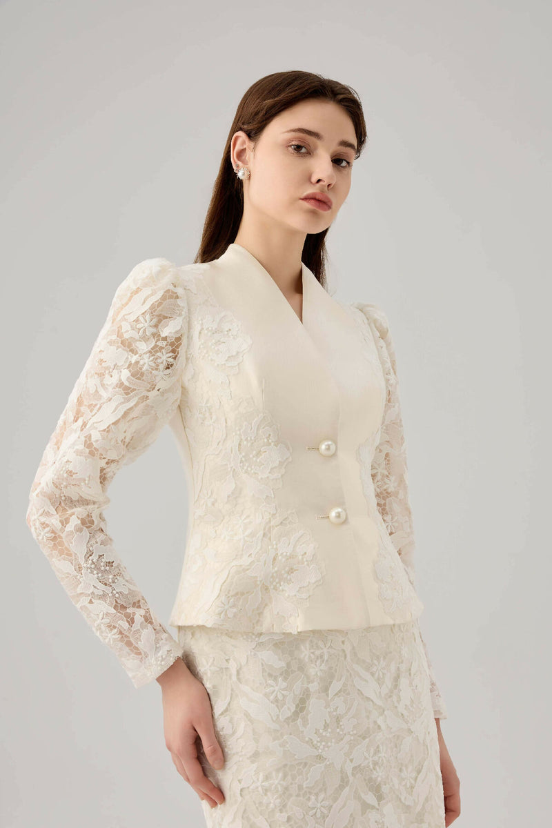 Lace tailoring jacket