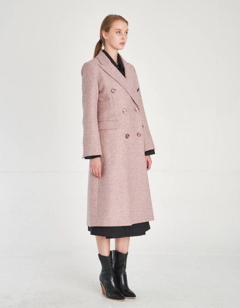 Peaked Lapel Long Coat