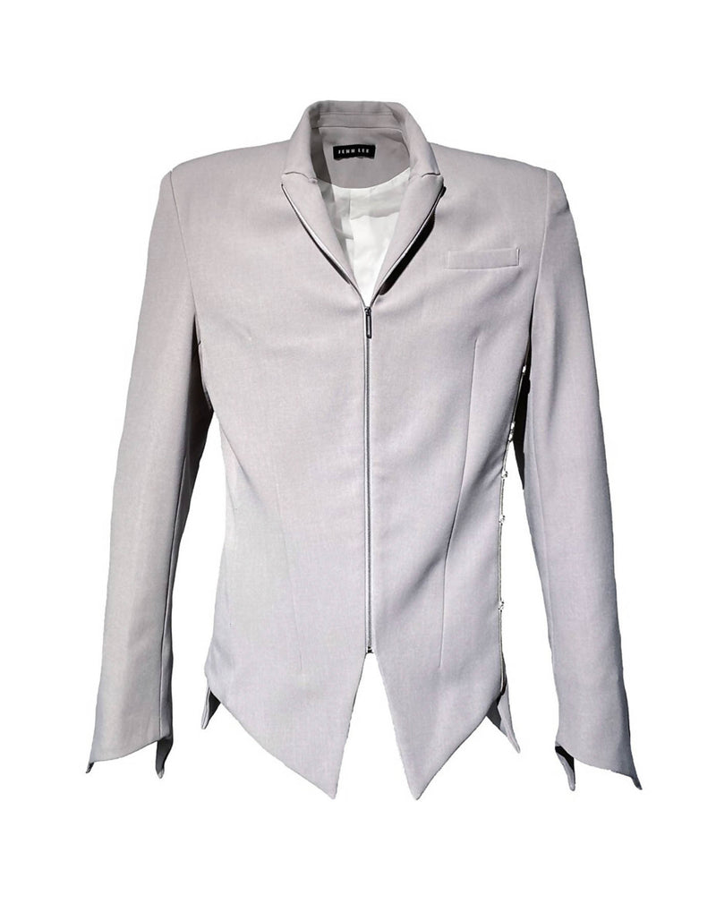 Sharp Shaped Suit Jacket (Grey)