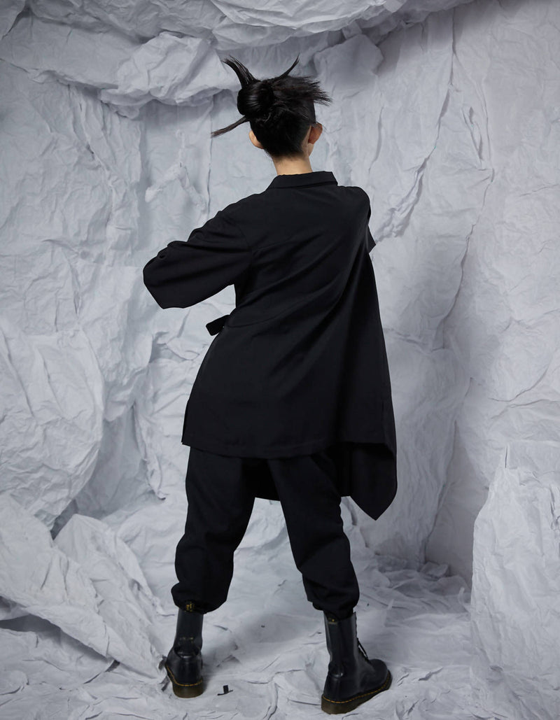 Transformable Drawstring Long Shirt