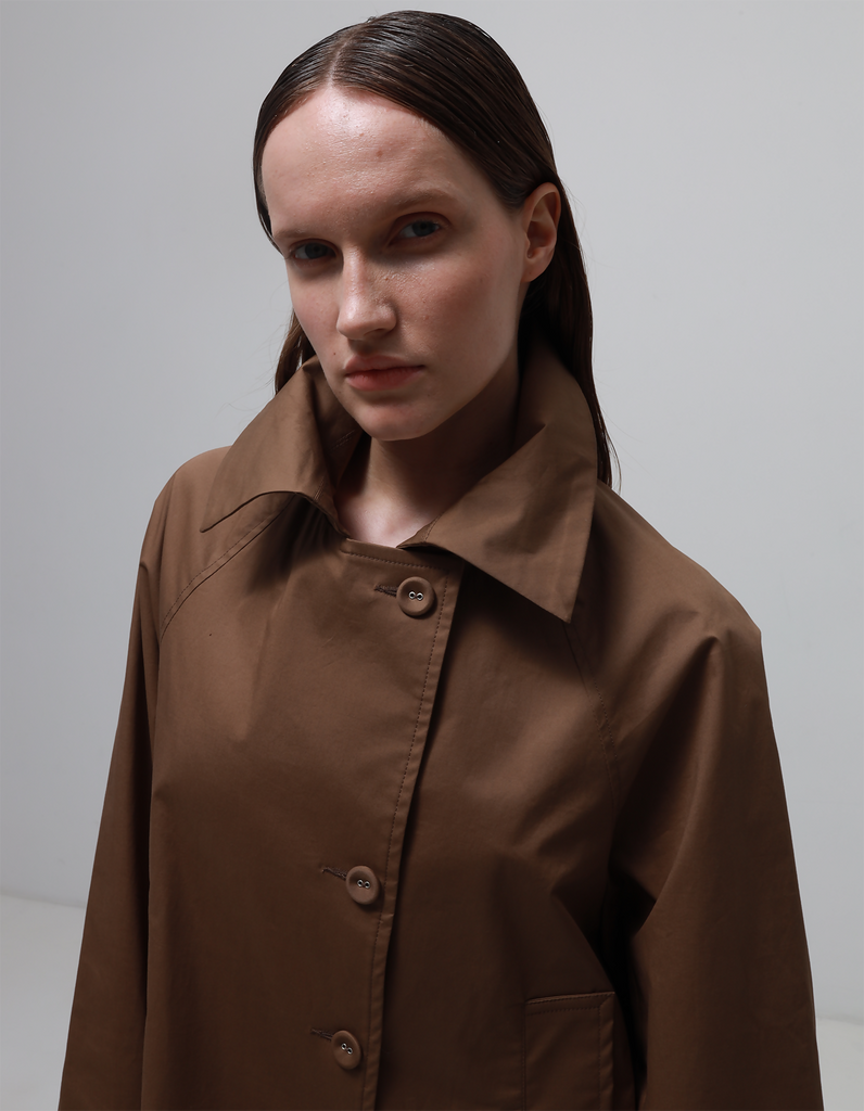 Brown trench coat