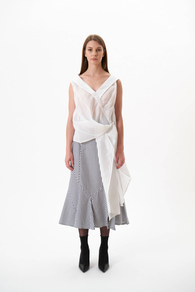 Draping Sleeveless Shirt