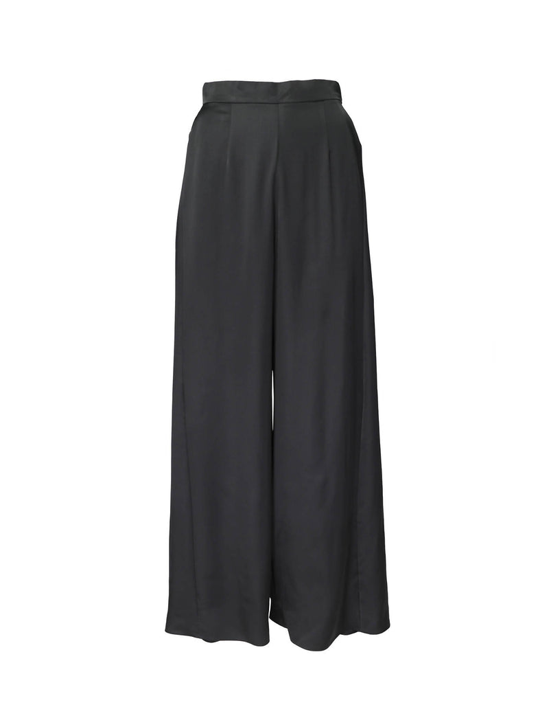 Skyline Wide Leg Black Trousers