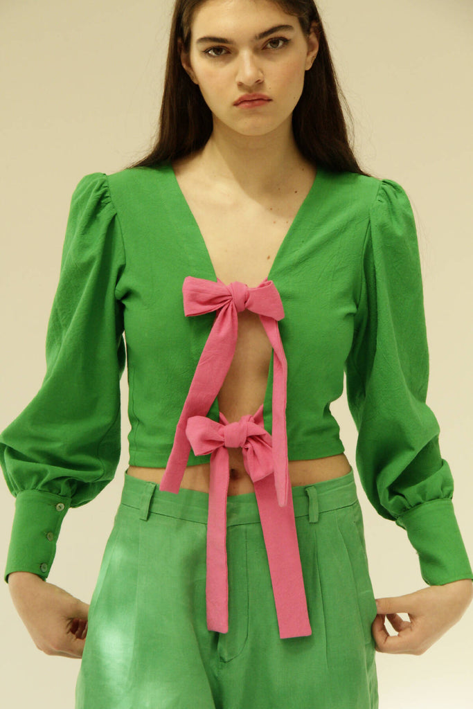 Matisse Ribbon Top - Green