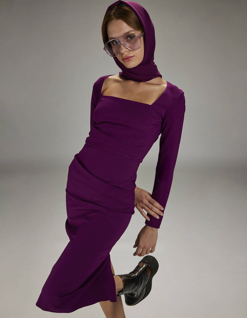 VIGO DRESS DARK FUCHSIA