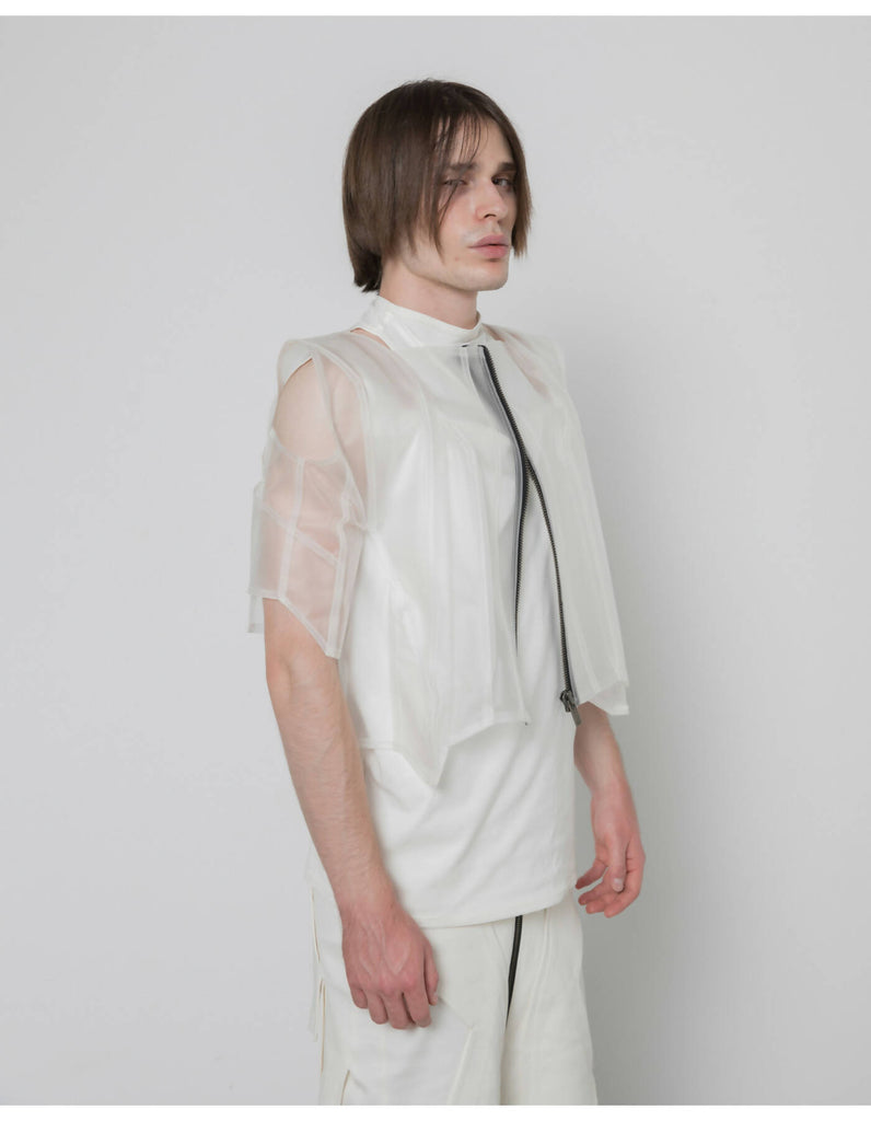 Men Buzludzha White Transparent Jacket