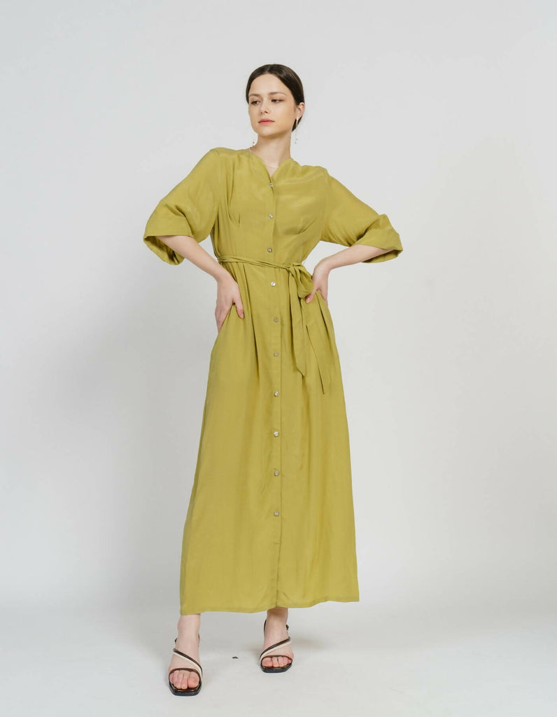 Maxi Robe Highwaist Shirt-Dress