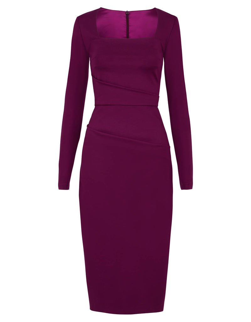 VIGO DRESS DARK FUCHSIA