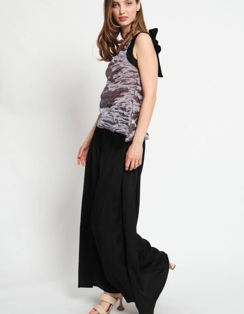 Skyline Wide Leg Black Trousers