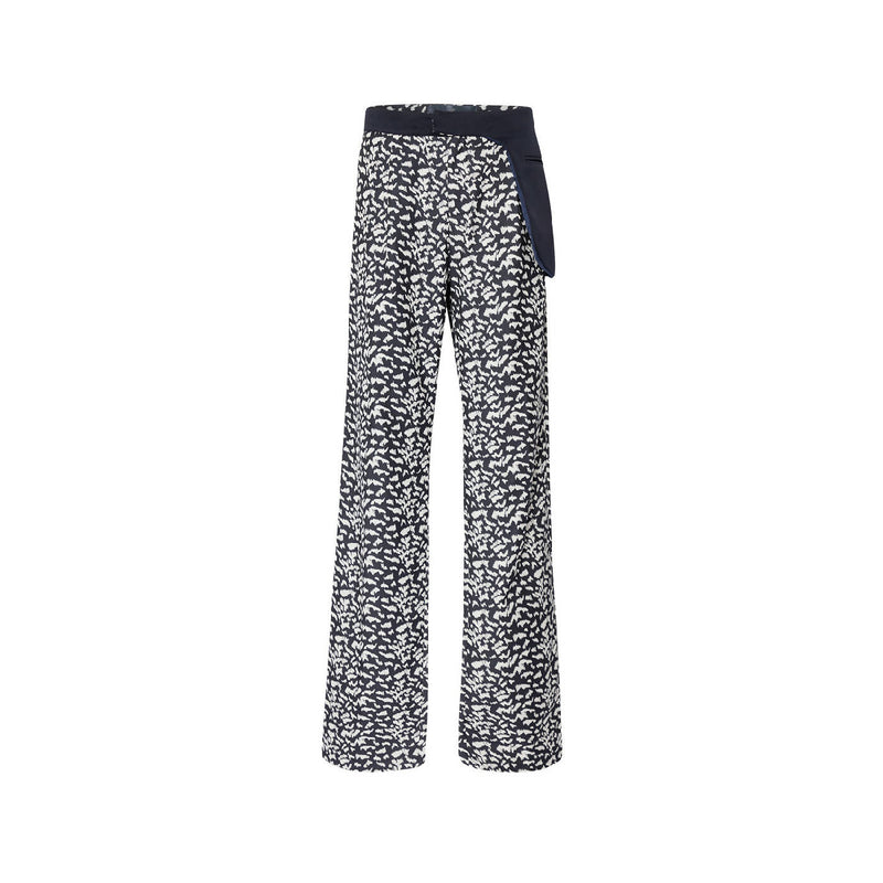 Iconic Leopard Print Trousers with Contrast Side Pocket