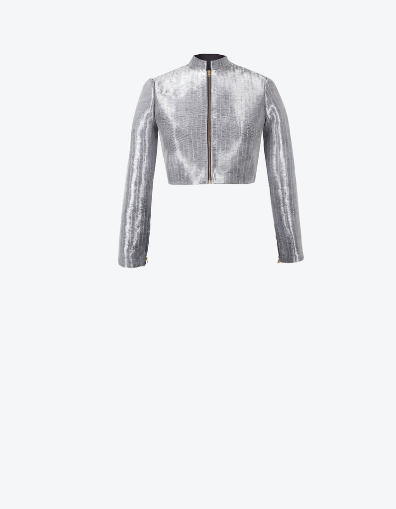 Tailored Lurex-Glass Cropped Jacket