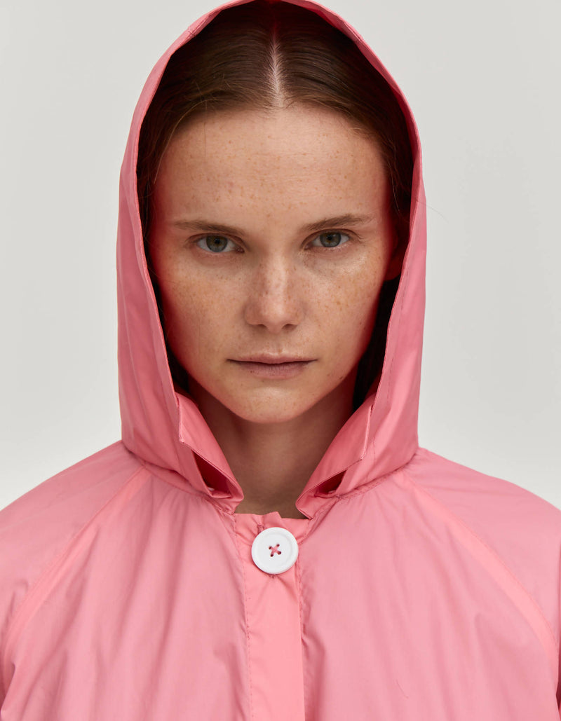 Waterproof Long Raincoat - Pink