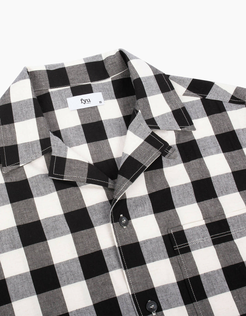 Billie Black & White Short-Sleeved Checked Shirt