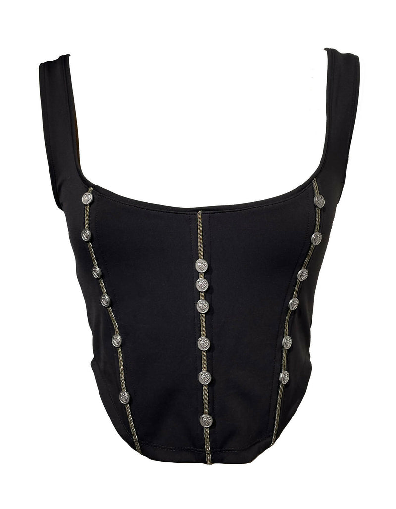 D/S Button Zipper Corset