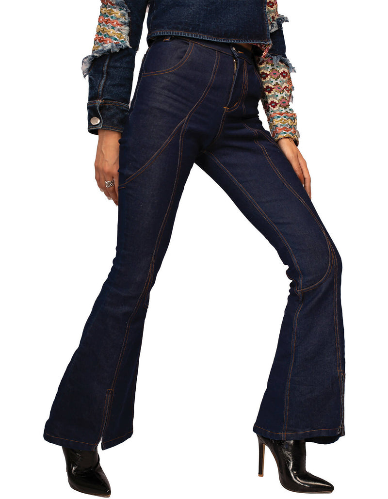 Yahnaa Denim Flare Pants