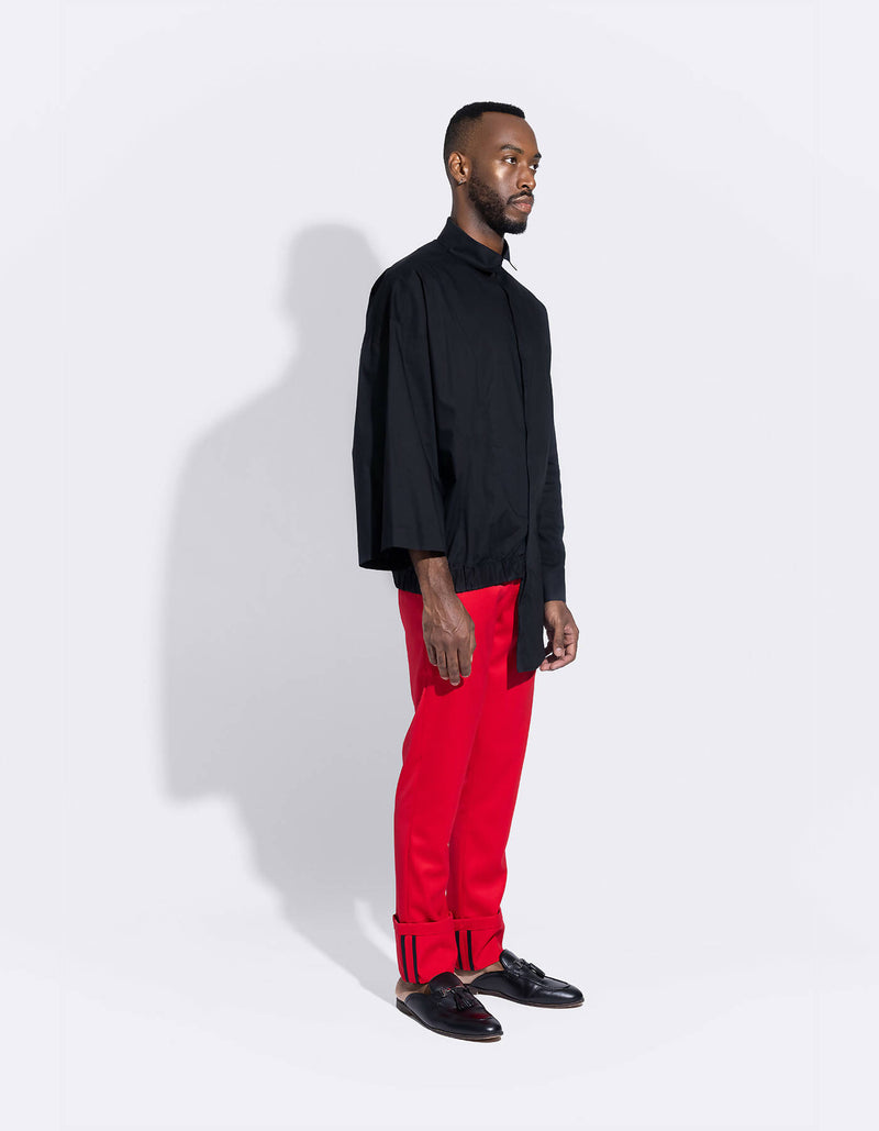 Tailored Pants With Wide Turned-Up Cuffs