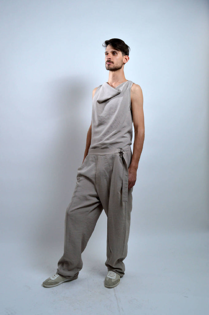 Upcycled Jogger style fluid pants