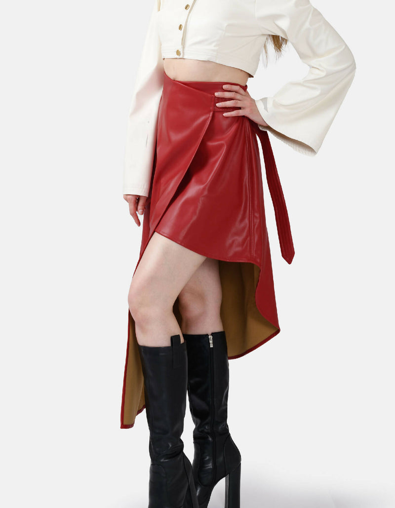 Fatale Asymmetrical Wrap Skirt