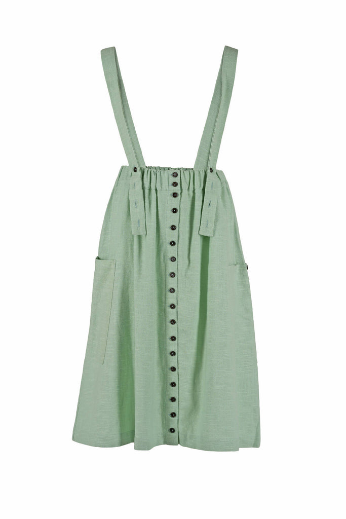 Mint Garden Dungaree Skirt