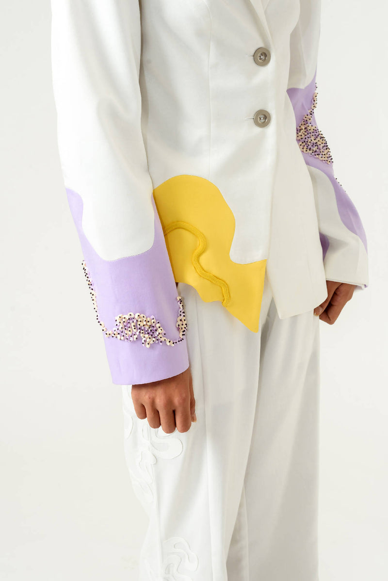 Ivory Lilac Suit Set