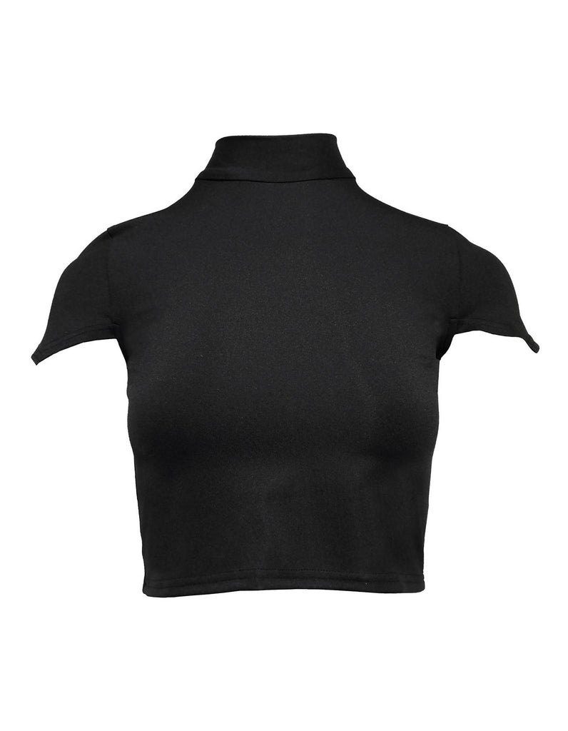 Turtleneck Sharp Shaped Short Top