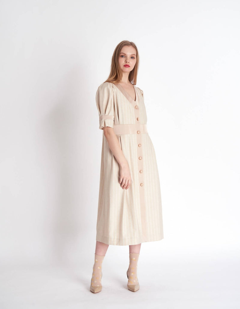 V-neckline Loose Fit Dress